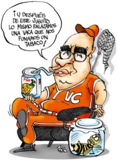 Caricatura béisbol. Pedro Méndez