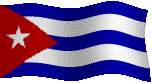 Bandera cubana ondeando