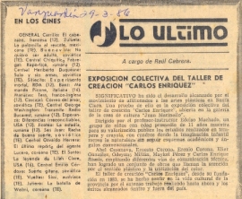 Exposición Colectiva en Lo Último, de Vanguardia